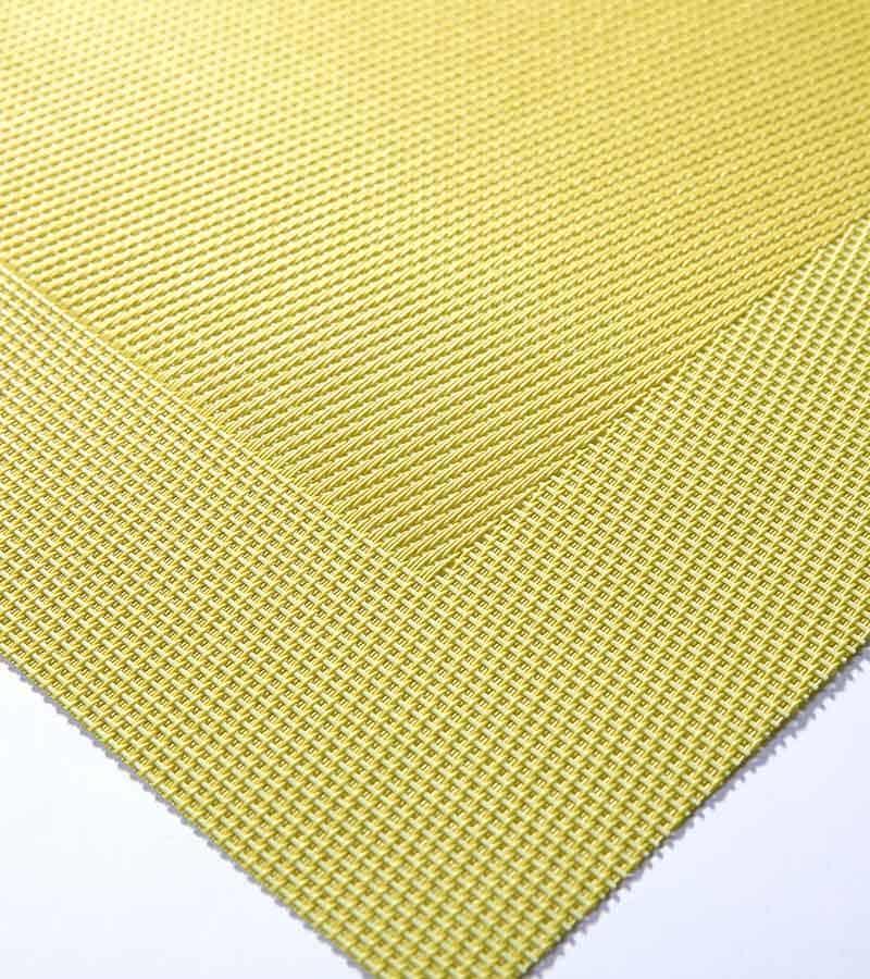 特斯林餐垫网格黄色经典涤纶PVC桌布