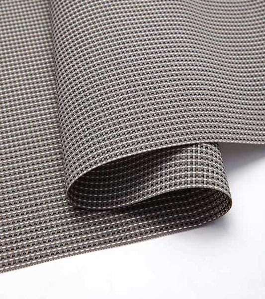 2*1 特斯林桌布涤纶 PVC 条纹经典欧美餐垫 灰色